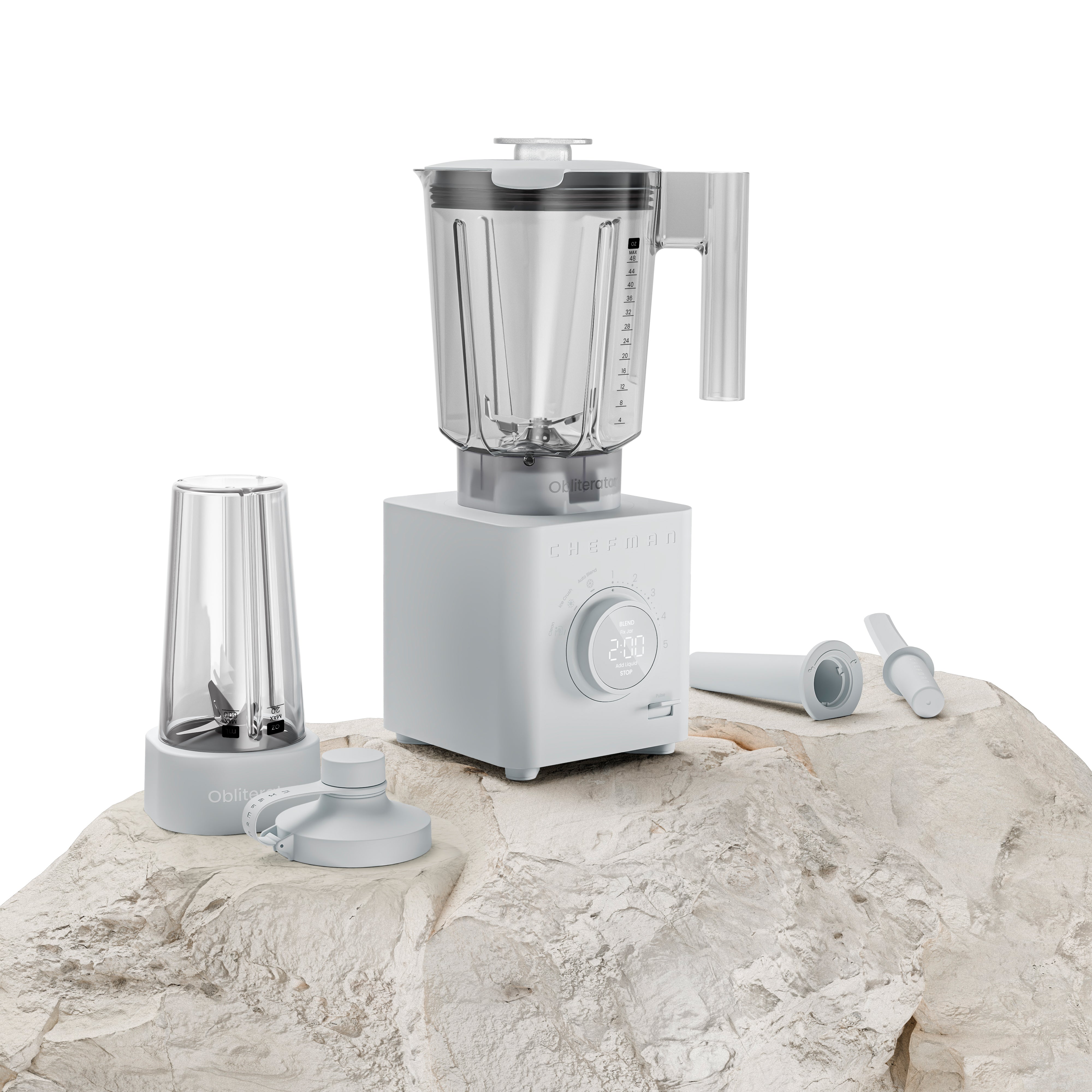 Obliterator 48oz Power Blender + Travel Jar - Concrete