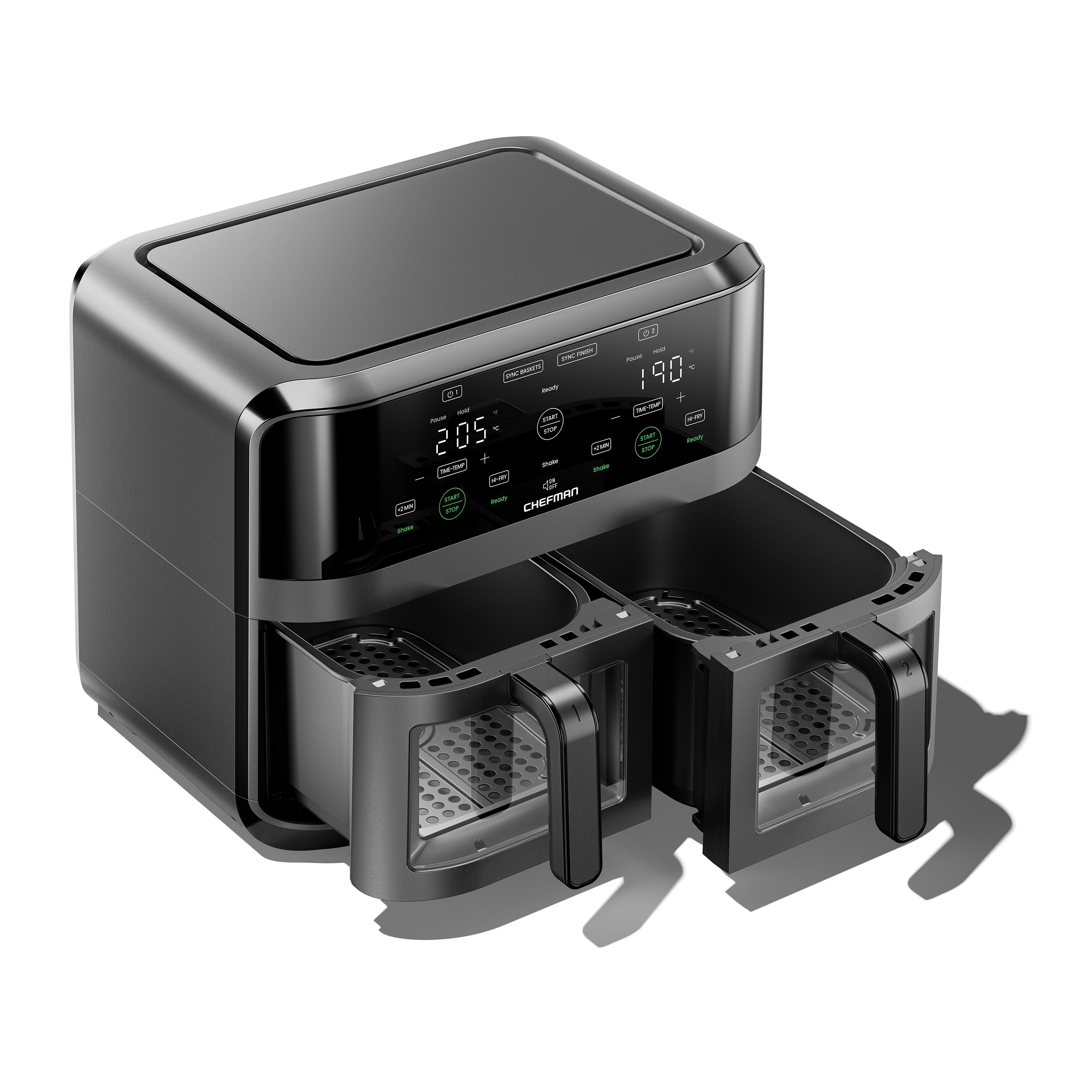 TurboFry® Touch Dual-Basket Air Fryer - 6 Qt