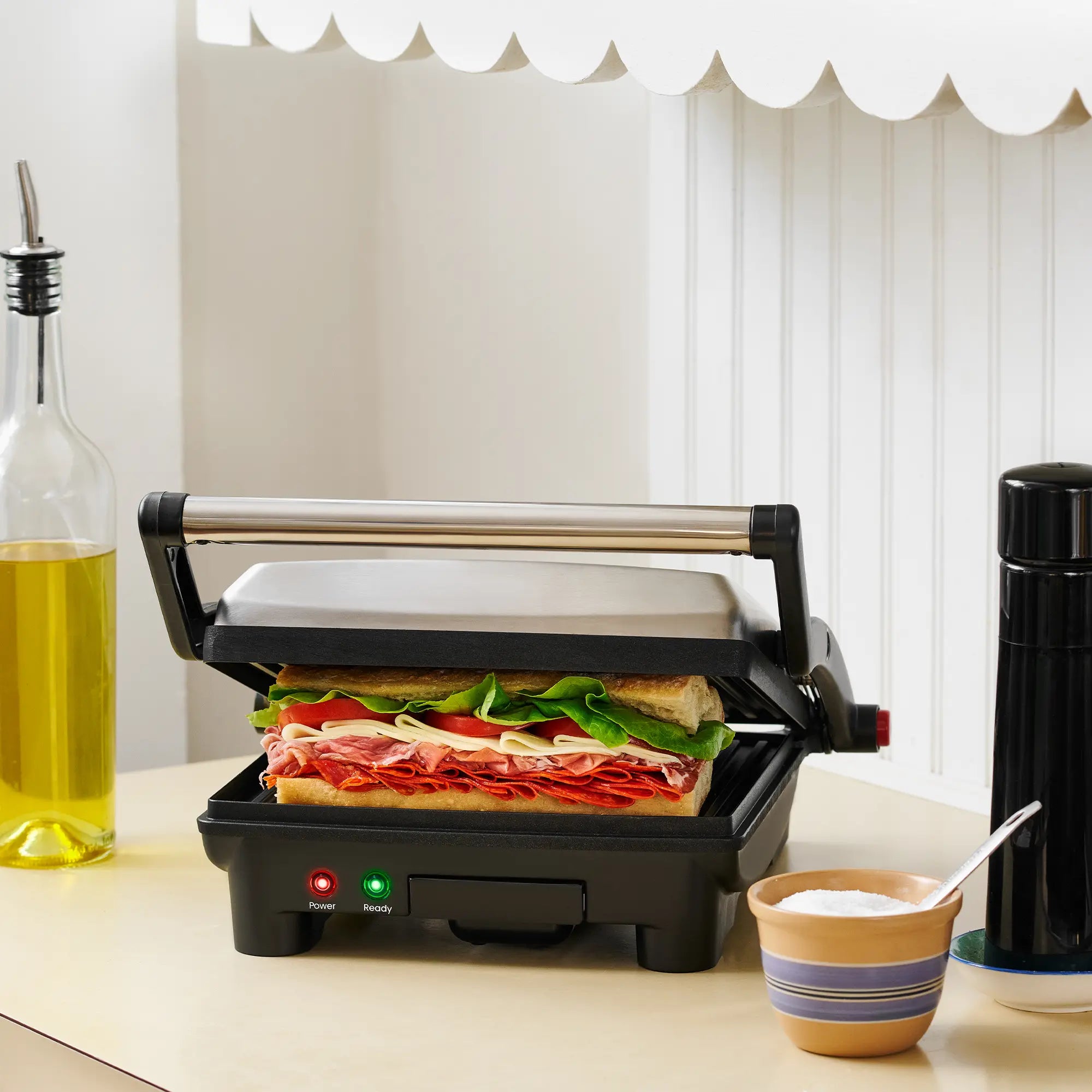 Multifunctional 180° Grill + Panini Press (4-Slice)
