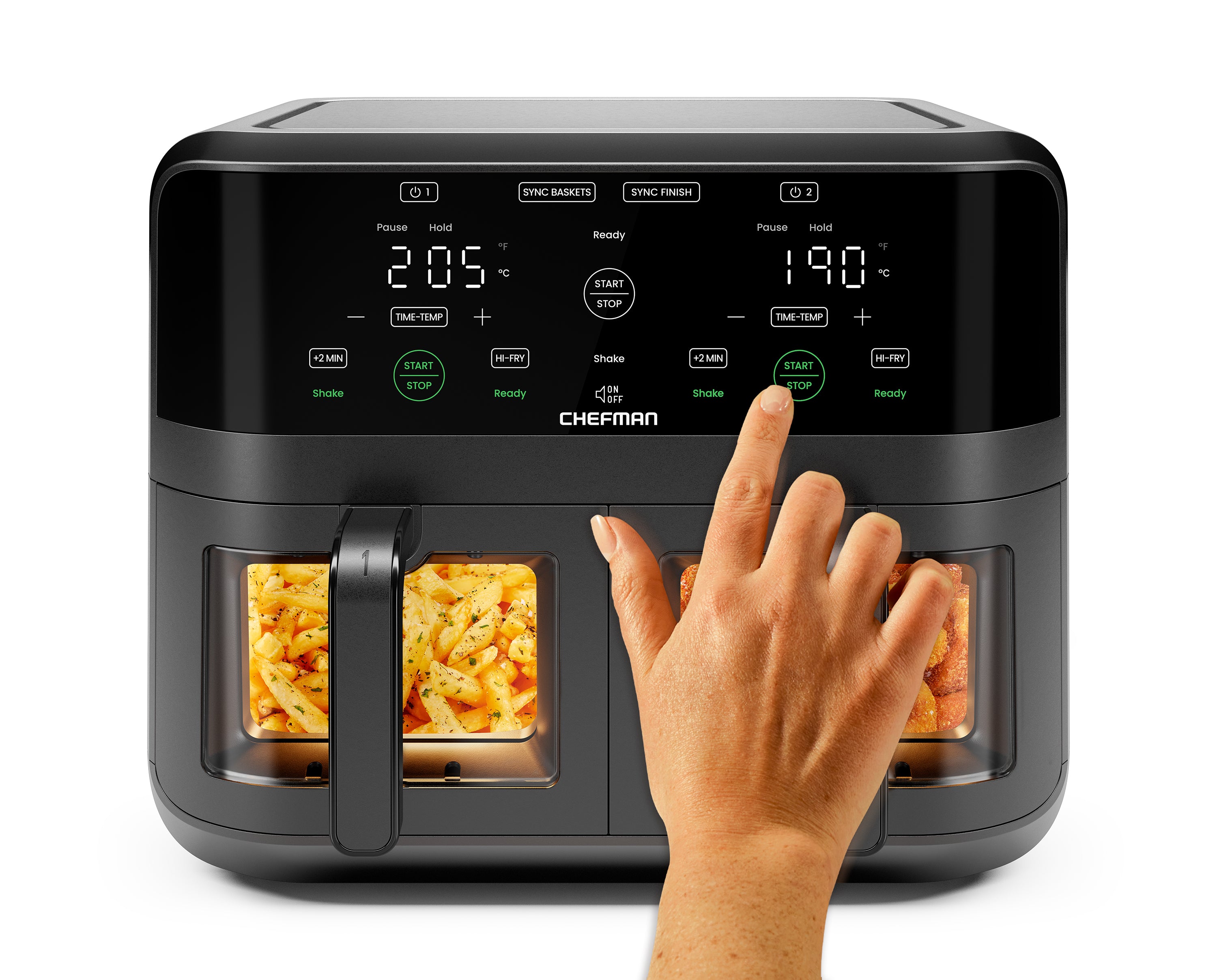TurboFry® Touch Dual-Basket Air Fryer - 6 Qt