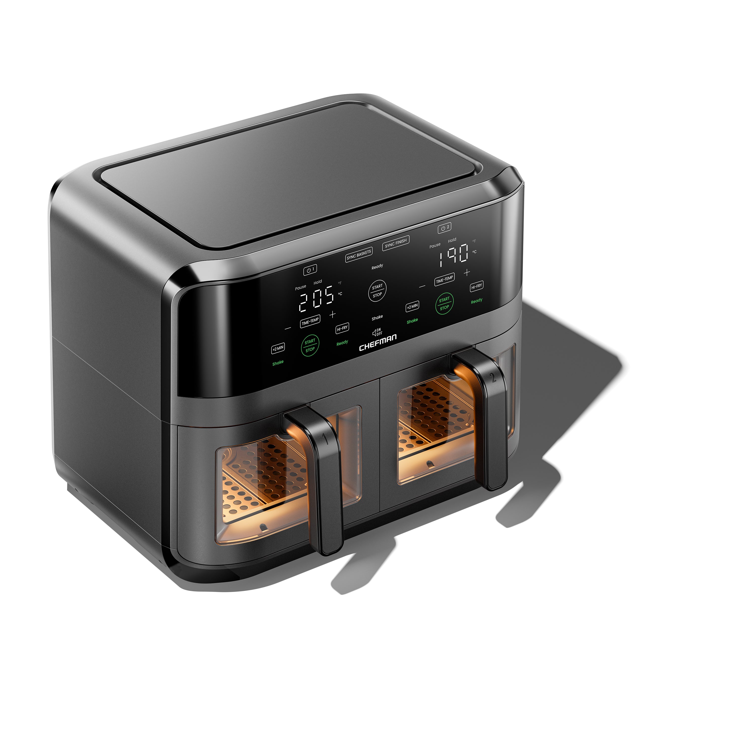 TurboFry® Touch Dual-Basket Air Fryer - 6 Qt