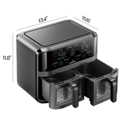 TurboFry® Touch Dual-Basket Air Fryer - 6 Qt