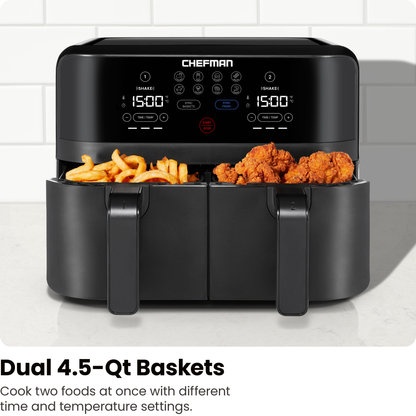 TurboFry® Touch Dual-Basket Air Fryer - 9 Qt