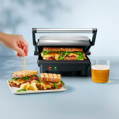 Multifunctional 180° Grill + Panini Press (4-Slice)
